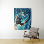 夢のような海人魚の女の子のファンタジーの生き物 タペストリー (インサイチュ)