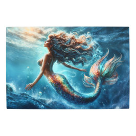 夢のような海人魚の女の子のファンタジーの生き物 メタルプリント