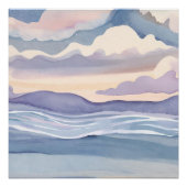 夢のような海波 | 水の色絵を描の ポスター (正面)