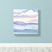 夢のような海波 | 水彩画 キャンバスプリント (インサイチュ (ウッドフロア))