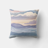 夢のような海波 | 水彩画 クッション (裏面)