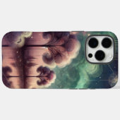夢のような渦巻く樹々と宇宙の反射 Case-Mate iPhoneケース (裏面 (横))
