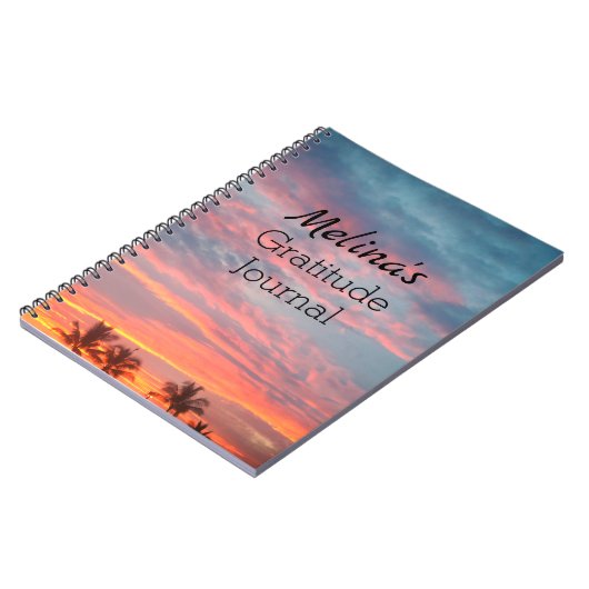 夢のような熱帯の夕日の感謝 ノートブック (左側)