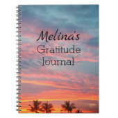 夢のような熱帯の夕日の感謝 ノートブック (正面)