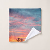 夢のような熱帯サンセットタオルセット バスタオルセット (ウォッシュタオル)