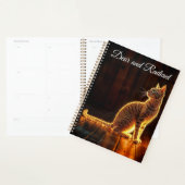 夢のような猫のアート金ゴールド猫のポートレート素敵なペット プランナー手帳 (ディスプレー)