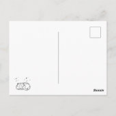 夢のような猫のアート金ゴールド猫のポートレート素敵なペット ポストカード (裏面)