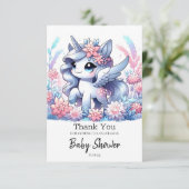 夢のような甘いユニコーン赤ちゃんシャワー サンキューカード (スタンド正面)