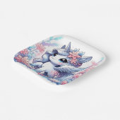 夢のような甘いユニコーン赤ちゃんシャワー ペーパープレート (傾斜あり)