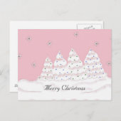 夢のような白いクリスマスツリー シーズンポストカード (正面/裏面)