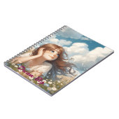 夢のような白い印象派の野花 ノートブック (左側)