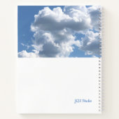 夢のような白い雲の写真大きなスパイラルノート ノートブック (裏面)