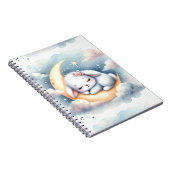 夢のような眠るバニーオンムーンノート ノートブック (右側)