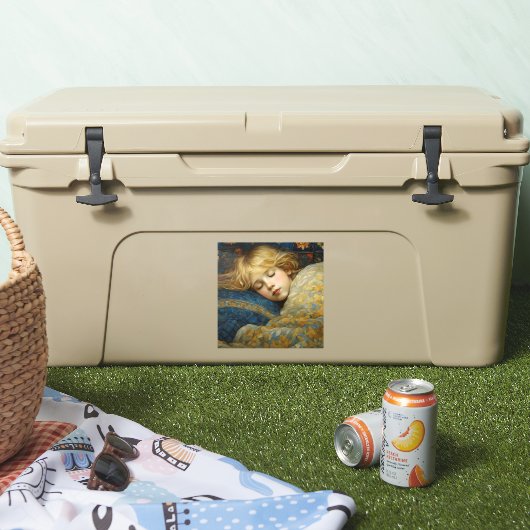 夢のような眠る子をフローラキルト シール (クーラー)