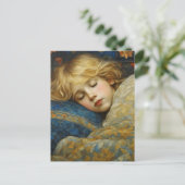 夢のような眠る子をフローラキルト ポストカード (スタンド正面)