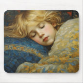 夢のような眠る子をフローラキルト マウスパッド (正面)