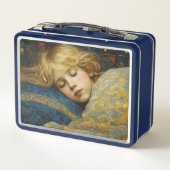 夢のような眠る子をフローラキルト メタルランチボックス (裏面)