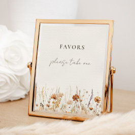 夢のような秋の野花好きのサイン ポスター