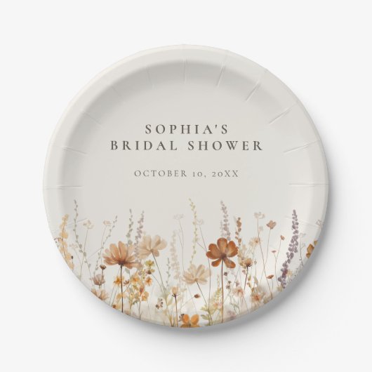 夢のような秋の野草 ペーパープレート (正面)