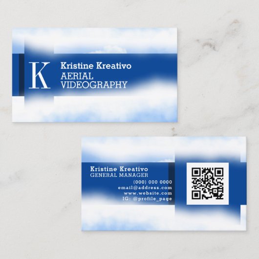 夢のような空の雲がで覆わストライプれる 名刺 (正面/裏面)