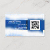 夢のような空の雲がで覆わストライプれる 名刺 (裏面)