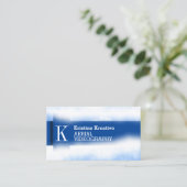 夢のような空の雲がで覆わストライプれる 名刺 (スタンド正面)