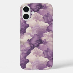 夢のような紫の水彩雲 iPhone 16 PLUSケース