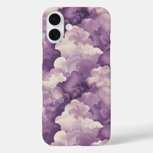 夢のような紫の水彩雲 Case-Mate iPhoneケース (裏面)