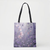 夢のような紫色の野の花の草原の水彩画 トートバッグ (正面)