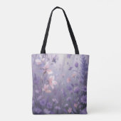 夢のような紫色の野の花の草原の水彩画 トートバッグ (裏面)