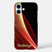 夢のような緑と赤のアートワークのスイープ Case-Mate iPhoneケース (裏面)