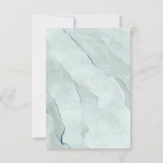 夢のような緑のリハーサルディナーグリーン/ブルーID817 招待状 (裏面)