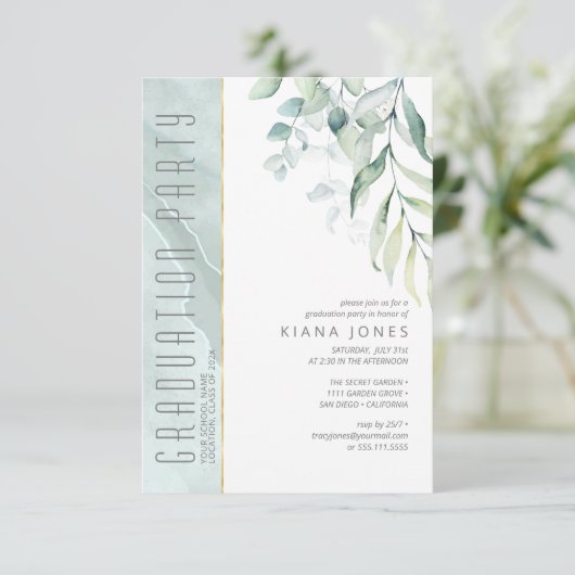 夢のような緑の卒業グリーン/青ID911 招待状 (スタンド正面)