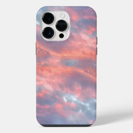夢のような美しい夕焼けの雲 iPhoneケース (裏面)