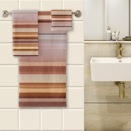 夢のような色あせたサンセットタストライプのオオルセット バスタオルセット