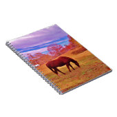 >夢のような色のフィールドで茶色 ノートブック (右側)