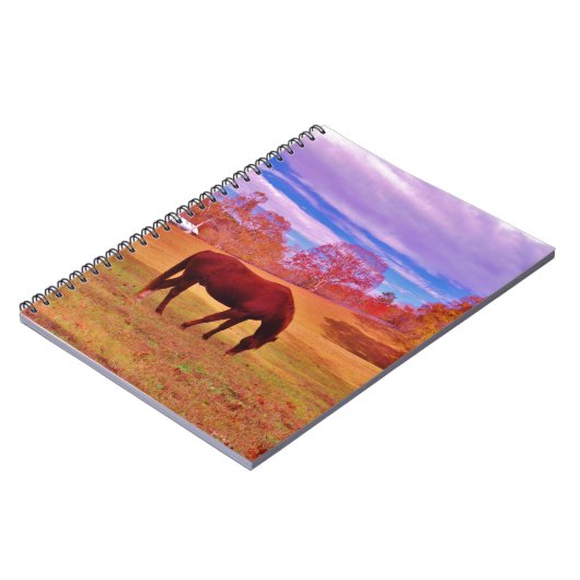 >夢のような色のフィールドで茶色 ノートブック (左側)