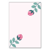 夢のような花と葉のテーブルナンバーカード テーブルナンバー (裏面)