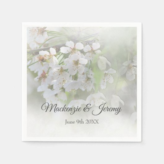 夢のような花 スタンダードカクテルナプキン (正面)