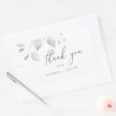 夢のような葉ありがとう 長方形シール (封筒)