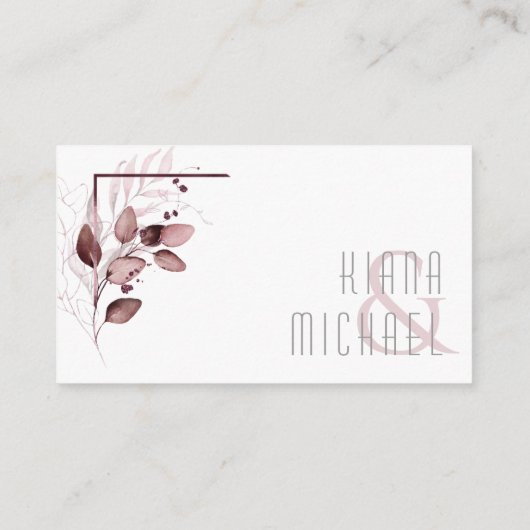 夢のような葉の井戸を願うV2バーガンディID817 エンクロージャーカード (裏面)