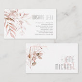 夢のような葉を願う井戸V1赤面ピンクID817 エンクロージャーカード (正面/裏面)