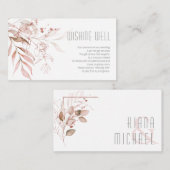 夢のような葉を願う井戸V2赤面ピンクID817 エンクロージャーカード (正面/裏面)