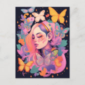 夢のような蝶の葉書 ポストカード (正面)