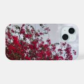 夢のような赤いブーゲンビリアの花の写真 iPhone カ 15ケース (裏面横)