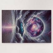 夢のような超現実的な天上の嵐の海 ジグソーパズル (横)