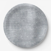 夢のような輝くシルバーの輝き ペーパープレート (正面)