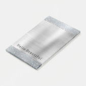 夢のような輝くシルバーの輝き ポストイット (アングル)