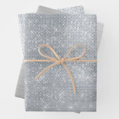 夢のような輝くシルバーの輝き ラッピングペーパーシート (インサイチュ)