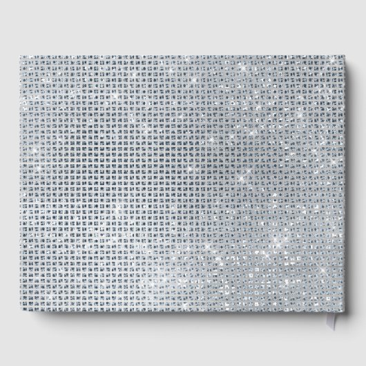 夢のような輝くシルバーの輝結婚き ゲストブック (裏面)